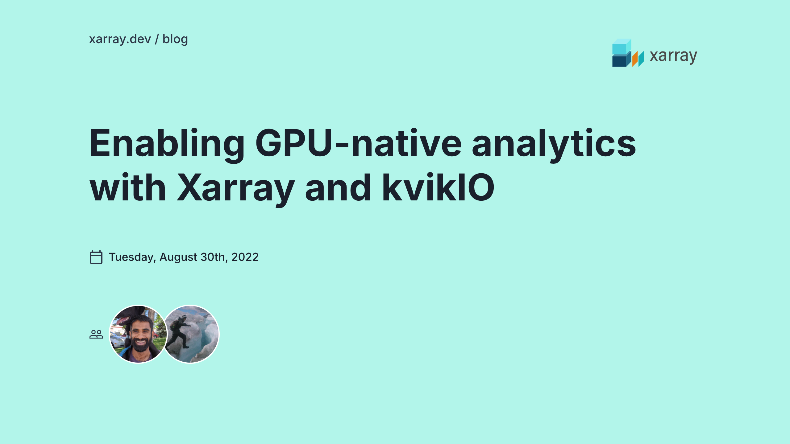 Enabling GPU-native analytics with Xarray and kvikIO